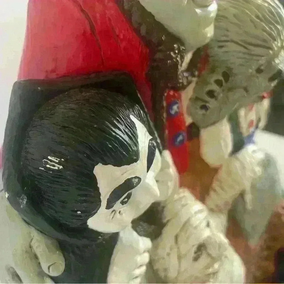 RARE MONSTERS CHALK STATUE FRANKENSTEIN DRACULA WOLFMAN MUMMY & BLACK CAT WORKS! - Picture 5 of 15